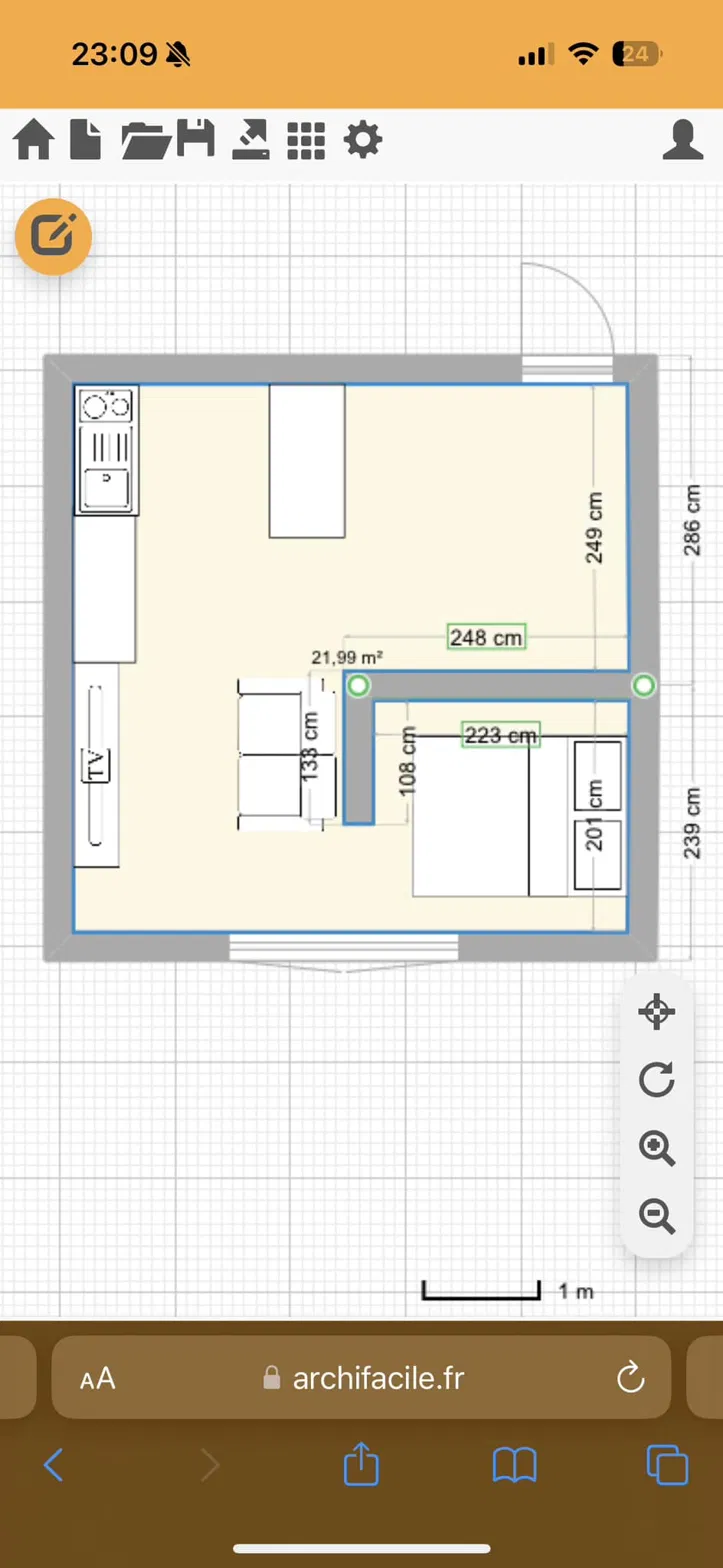 Plan d'implantation d'origine du studio de Hugo