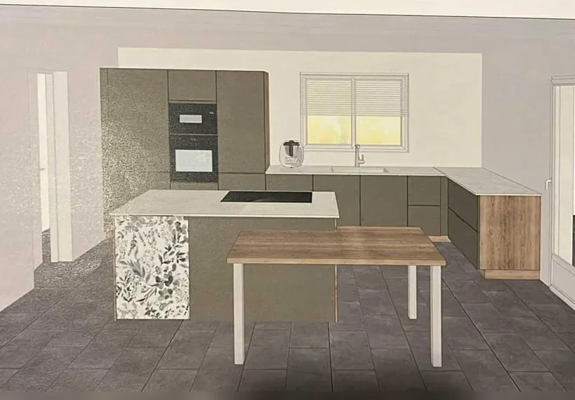 Projet de cuisine initial proposé à Maxime par une grande enseigne
